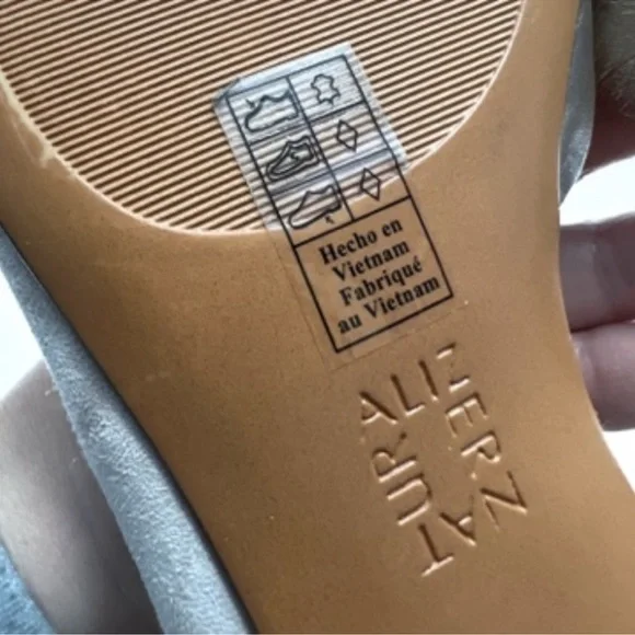 Naturalizer Hayden Suede Metallic Leather Flat Size 12 W - Picture 7 of 10